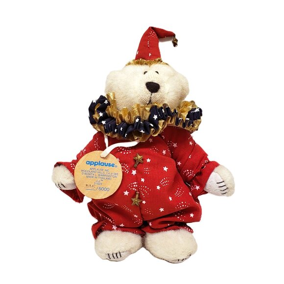 Bonita Bear JJ The Clown Limited Edition /5000 Applause Wooden Plush 7.5" - Picture 1 of 6